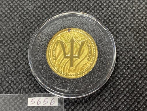 2017 (新品) バルバドス「三つ叉のほこ・トライデント」純金 1/5オンス 金貨 #5656