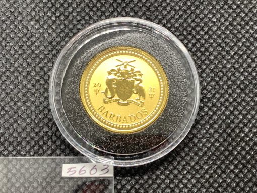 2017 (新品) バルバドス「三つ叉のほこ・トライデント」純金 1/5オンス 金貨 #5663 - 画像 (2)
