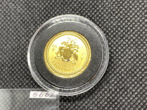 2017 (新品) バルバドス「三つ叉のほこ・トライデント」純金 1/5オンス 金貨 #5662 - 画像 (2)