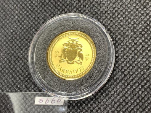 2017 (新品) バルバドス「三つ叉のほこ・トライデント」純金 1/5オンス 金貨 #5660 - 画像 (2)