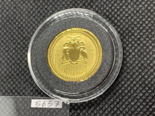 2017 (New) Barbados Trident Gold 1/5oz Coin #5657 - Image 2