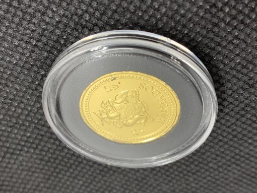 2017 (新品) バルバドス「三つ叉のほこ・トライデント」純金 1/5オンス 金貨 #5661 - 画像 (4)