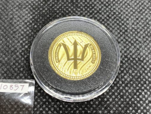 2017 (新品) バルバドス「三つ叉のほこ・トライデント」純金 1/5オンス 金貨 #10857