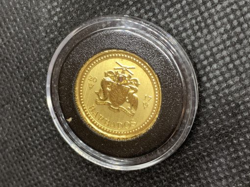 2017 (新品) バルバドス「三つ叉のほこ・トライデント」純金 1/5オンス 金貨 #10857 - 画像 (4)