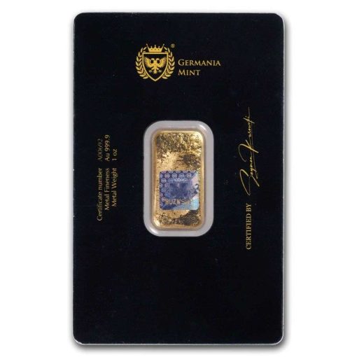 (新品) ポーランド ゲルマニア 純金 1オンス キャストバー - 画像 (2)