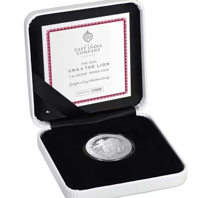 2021 (New) St Helena Una and the Lion Silver 1 oz Proof Coin