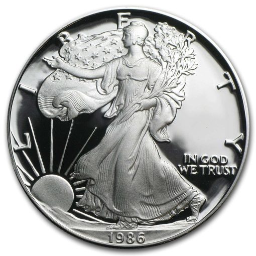1986 (New) American Eagle Walking Liberty Silver 1 oz Proof Coin - Image 2