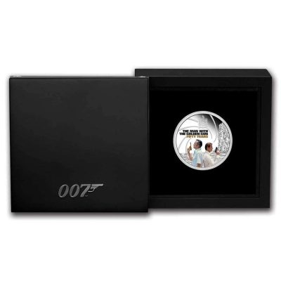 2024 (New) Tuvalu Bond The Man with The Golden Gun 50th Anniversary Silver 1 oz Color Proof Coin