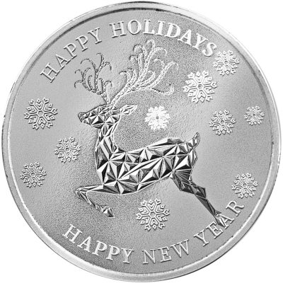 2024 (New) ASAHI Happy Holidays Silver 1 oz Round