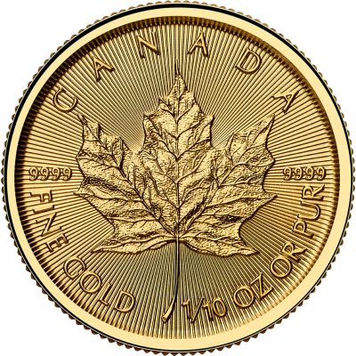 2025 (New) Canadian Maple Leaf Gold 1/10 oz Coin