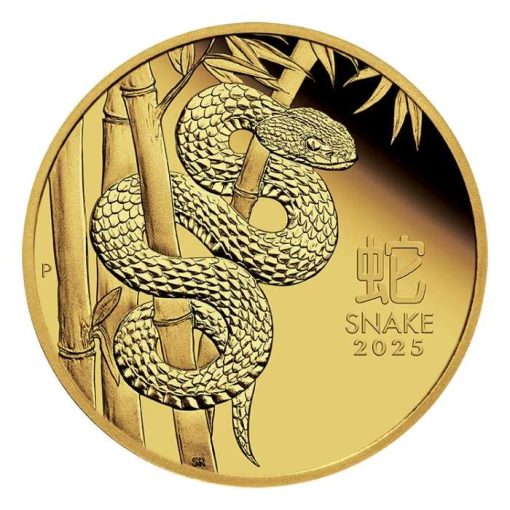 2025年 (新品) オーストラリア「干支 十二支・巳年 蛇年」純金 1/4オンス プルーフ 金貨 - 画像 (2)