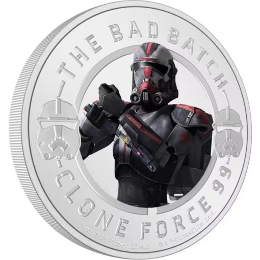 2022年 (新品) ニウエ「スターウオーズ・バッド・バッチ ハンター」純銀 1オンス カラープルーフ 銀貨 - 画像 (2)