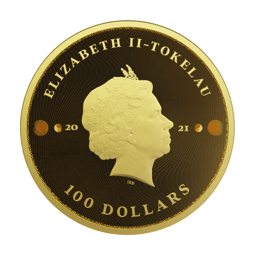 2021年 (新品) トケラウ「均衡・イクイリブリアム」純金 1オンス 金貨 - 画像 (2)