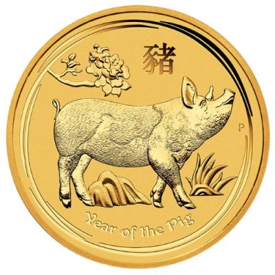2019 (New) Australian Year of the Pig Lunar Gold 1 oz Coin
