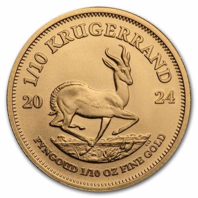 2024 (New) South Africa Krugerrand 1/10 oz Gold Coin