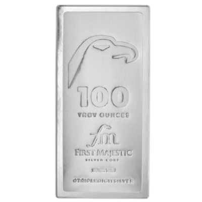 (New) Canada First Majestic Mint Silver 100 oz Stackable Bar