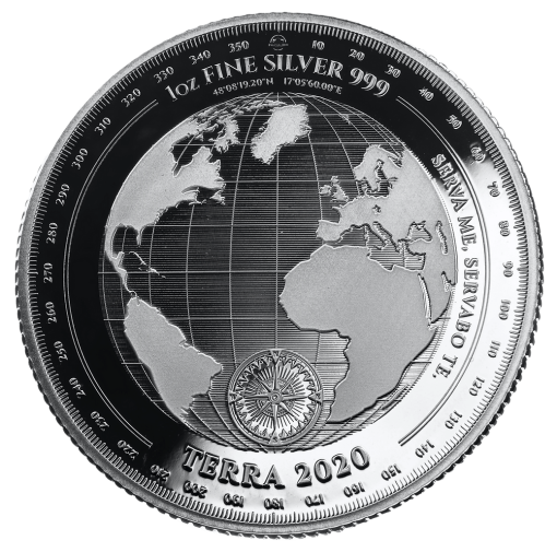 2020年 (新品) トケラウ「地球・テラ」純銀 1オンス 銀貨