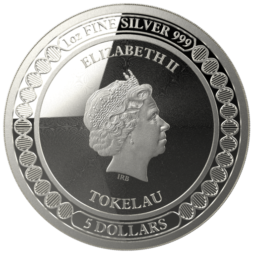 2019年 (新品) トケラウ「均衡・イクイリブリアム」純銀 1オンス 銀貨 - 画像 (2)
