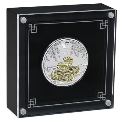 2025 (New) Australian Year of the Snake Lunar Silver 1 oz Color Gilded Coin