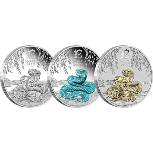 2025 (New) Australian Year of the Snake Lunar Silver 1 oz Coin Trio Set - Image 4