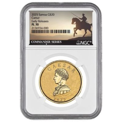 2025 (New) Samoa The Commander's Series Caesar Gold 1 oz Coin NGC PL70