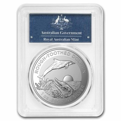 2023 (New) Australian Rough-Toothed Dolphin Silver 1 oz Coin PCGS MS70 (First Day of Issue)