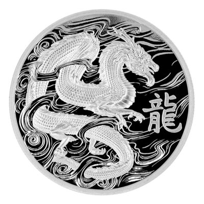 2024 (New) Ascension Island Jody Clark Lunar Year of the Dragon Silver 1 oz Proof Coin