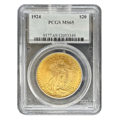 【3 Day Ship】1924 (New) American Eagle St. Gaudens Gold 1 oz PCGS MS65 Coin