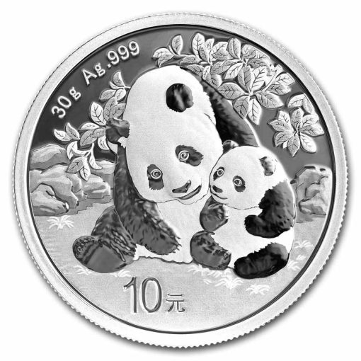2024年 (新品) 中国「パンダ」純銀 30グラム 銀貨 PCGS MS70 (ファーストストライク、国旗ラベル) - 画像 (2)