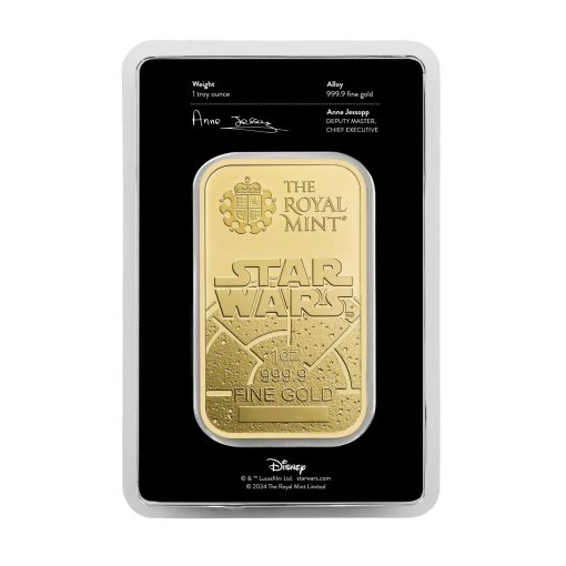 2024年 (新品) イギリス「スターウォーズ・暗黒面 ダークサイド」純金 1オンス バー - 画像 (2)