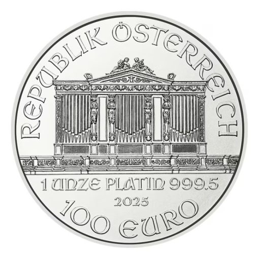 2025年 (新品) オーストリア「ウィーン・フィルハーモニー」純プラチナ 1オンス プラチナ貨 - 画像 (2)