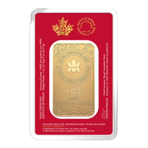 【3 Day Ship】2025 (New) Royal Canadian Mint Lunar Year of the Snake Gold 1 oz Bar - Image 2