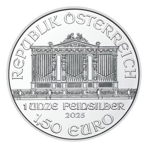 2025年 (新品) オーストリア「ウィーン・フィルハーモニー」純銀 1オンス 銀貨 - 画像 (2)