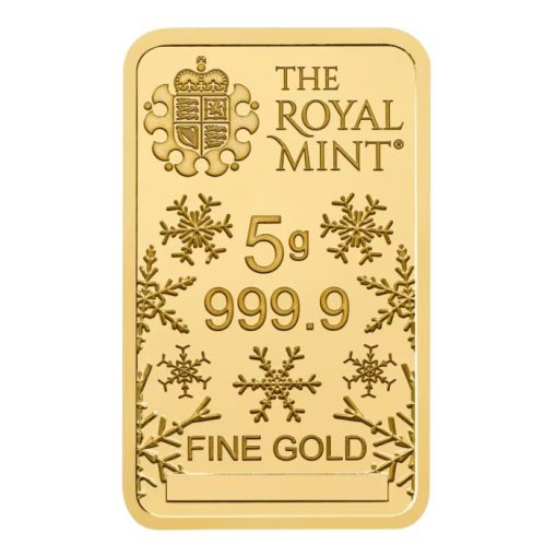 (新品) イギリス ロイヤルミント「クリスマス」純金 5グラム バー - 画像 (4)