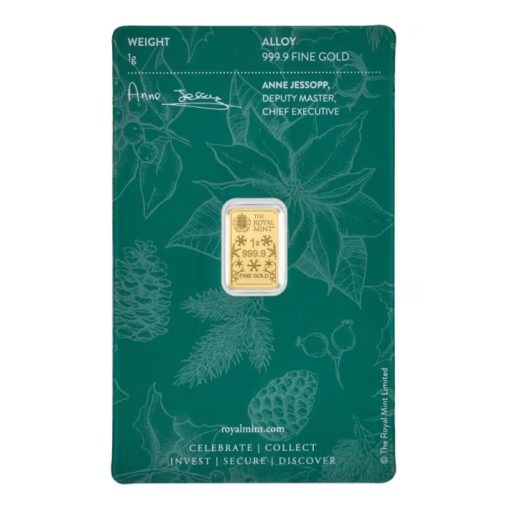 (New) The Royal Mint Christmas Gold 1 gram Bar - Image 2