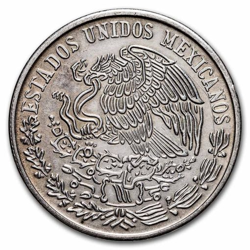 1977年〜1979年 (新品) メキシコ 100ペソ 流通 銀貨 - 画像 (2)