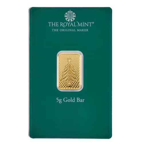 (新品) イギリス ロイヤルミント「クリスマス」純金 5グラム バー
