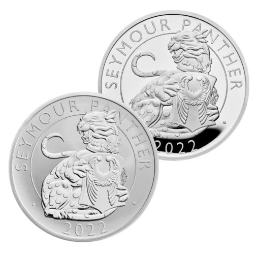 2022 (New) Great Britain The Royal Tudor Beasts The Seymour Panther Silver 1 oz Proof & Reverse Proof Coin Set - Image 2