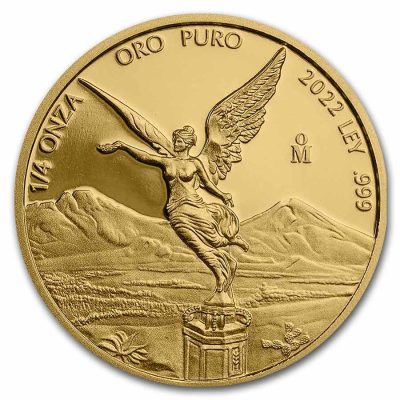 2022 (New) Mexico Libertad Gold 1/4 oz Proof Coin