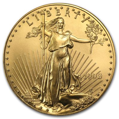 1998 (New) American Eagle Walking Liberty Gold 1 oz Coin