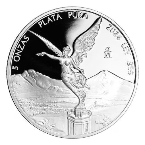 2024年 (新品) メキシコ「リベルタッド」純銀 5オンス プルーフ 銀貨