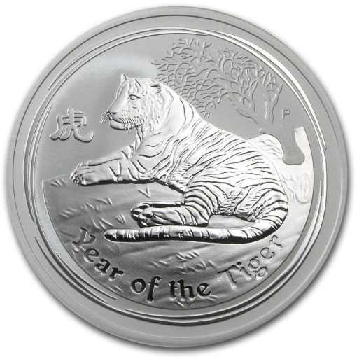 2010 (New) Australian Year of the Tiger Lunar Silver 2 oz Coin