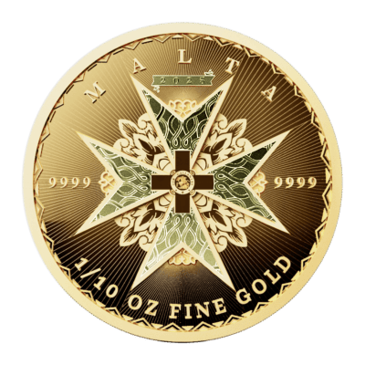2025 (New) Malta Maltese Cross Gold 1/10 oz Coin