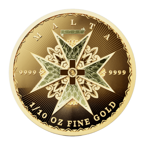 2025年 (新品) マルタ「マルタの十字」純金 1/10オンス 金貨