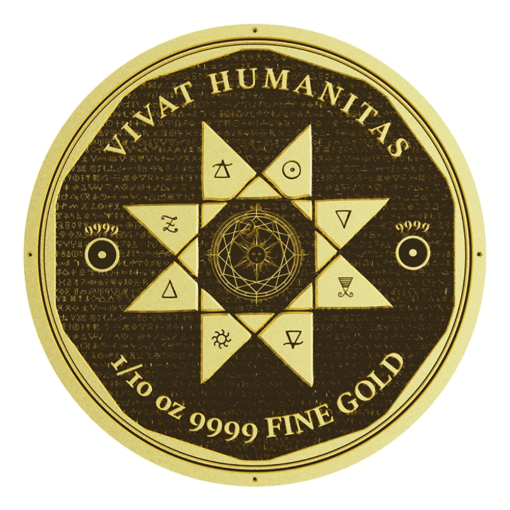 2022年 (新品) トケラウ「ビバット・ヒューマニタス」純金 1/10オンス 金貨