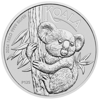 2024 (New) Australian Koala Perth Mint Silver 1 Kilogram Coin