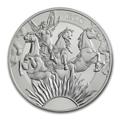 2023年 (新品) セントヘレナ「女神イオスと馬」純銀 1オンス 銀貨 NGC MS70 (発行初日) - 画像 (2)