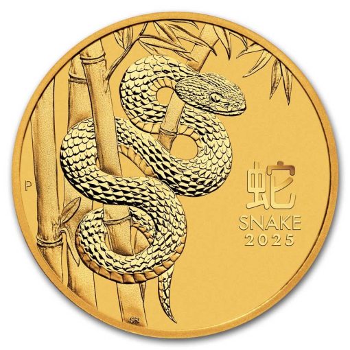 2025 (New) Australian Year of the Snake Lunar Gold 1 oz Coin PCGS MS70 (FirstStrike, Red Label) - Image 2