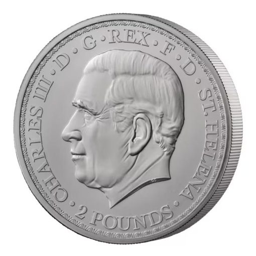2023年 (新品) セントヘレナ「ウナとライオン」純銀 2オンス 銀貨 - 画像 (2)