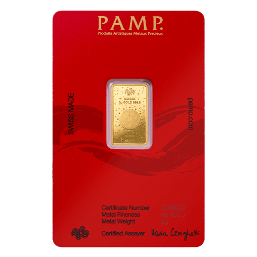 2025 (New) Pamp Swiss Legend of the White Snake Lunar Snake Gold 5 gram Bar - Image 2
